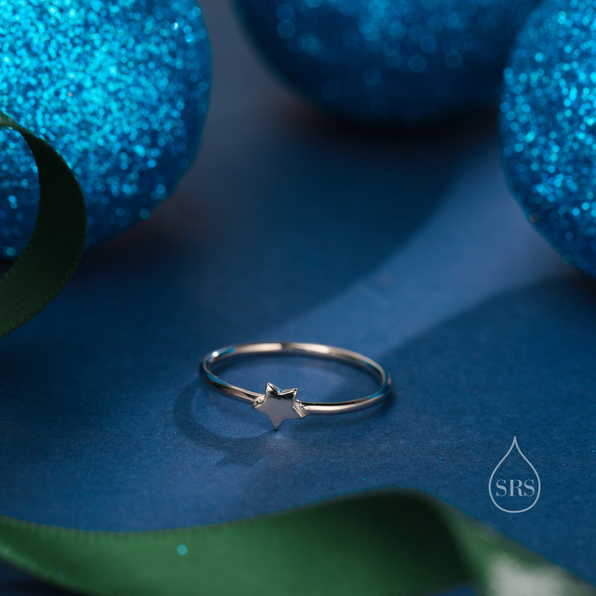 Extra Tiny Little Star Skinny Ring in Sterling Silver, Single Star Delicate Ring, Silver Star Ring, Simple and Minimal