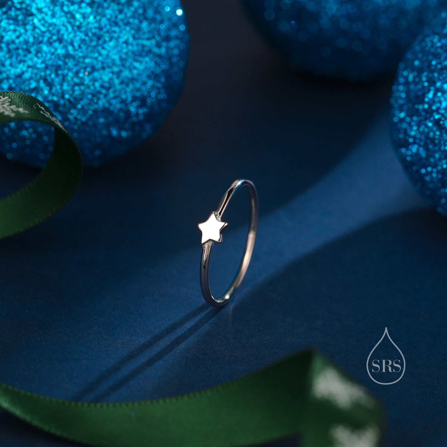 Extra Tiny Little Star Skinny Ring in Sterling Silver, Single Star Delicate Ring, Silver Star Ring, Simple and Minimal