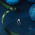 Extra Tiny Little Star Skinny Ring in Sterling Silver, Single Star Delicate Ring, Silver Star Ring, Simple and Minimal