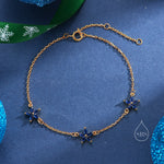 Tiny CZ Flower Bracelet in Sterling Silver, Silver or Gold , Available in 4 Colours, Silver or Gold, Marquise Flower Bracelet