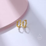 Sterling Silver Delicate Braided Huggie Hoops, Mini Twist Hoops, Intertwining Hoop Earrings, Dainty Huggie Hoops Earrings, Mobius Hoops