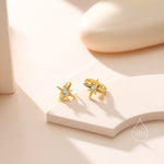 Delicate Starburst CZ Huggie Hoop Earrings in Sterling Silver, Silver, Gold or Rose Gold, North Star Earrings, Sunburst Earrings, Celestial