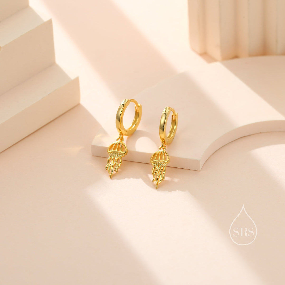 Jellyfish Huggie Hoop Earrings
