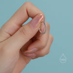 Sterling Silver Beaded Bauble Huggie Hoops, Bubble Hoops, Silver or Gold, 8mm or 10mm, Dainty Huggie Hoops Earrings