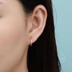 Sterling Silver Matte Finish Huggie Hoops, Matte Hoops, Silver or Gold, 8mm or 10mm, Dainty Huggie Hoops Earrings