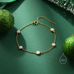 Delicate Opal Bracelet in Sterling Silver, Available in Blue Opal or White Opal, Silver or Gold, Silver Opal Bracelet