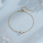 Extra Tiny CZ Bracelet in Sterling Silver, Silver or Gold or Rose Gold, Single CZ Bracelet, Tiny Delicate Bracelet