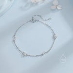 CZ Moon and Star Motif Bracelet in Sterling Silver, Silver, Gold or Rose Gold, Star Bracelet, Star Jewellery, CZ Star Bracelet
