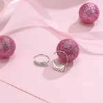 Sterling Silver Fern Leaf Open Hoops, Dainty Leaf Large Threader Hoops, Leaf Branch Thread Through Hoops, Large Leaf Hoops