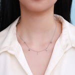 Crescent Moon and Star CZ Charm Necklace in Sterling Silver, Silver or Gold, Star and Moon Necklace, Star Moon Pendant, New Moon Necklace