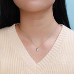Coffee Bean Pendant Necklace in Sterling Silver, Silver or Gold, Coffee Necklace, Coffee Lover, Coffee Pendant