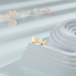 Sterling Silver Butterfly 18G Screw Back Stud Earrings
