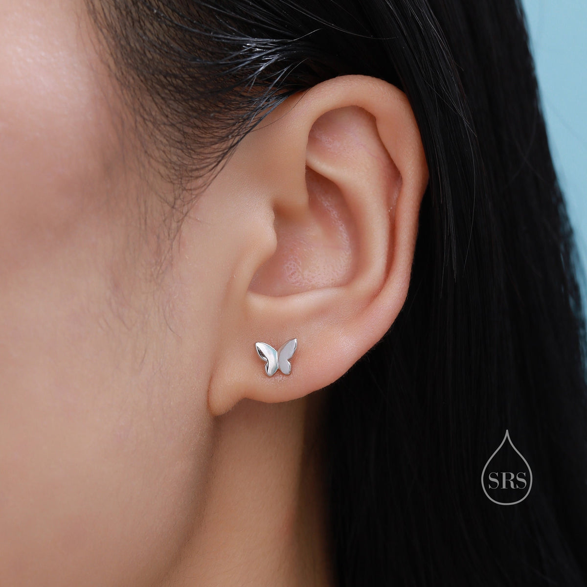 Mismatched Butterfly and Dragonfly Stud Earrings in Sterling Silver, Silver, Gold or Rose Gold, Asymmetric Dragonfly and Butterfly Earrings