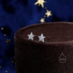 Extra Tiny CZ Star Stud Earrings in Sterling Silver, Silver, Gold or Rose Gold, Star Earrings, Tiny Star Earrings