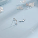Tiny Star Trio Stud Earrings in Sterling Silver, Silver or Gold or Rose Gold, Three Star Earrings, Tiny Star Earrings, Constellation Earring