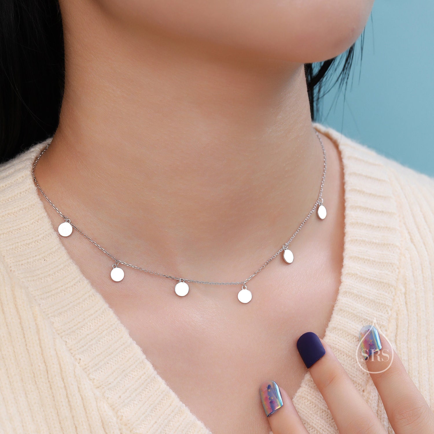 Disc Station Choker Necklace