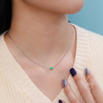 Single Opal Bead Choker Necklace in Sterling Silver, Silver or Gold, White Opal, Blue Opal, Green Opal, Purple Opal