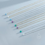 Single Opal Bead Choker Necklace in Sterling Silver, Silver or Gold, White Opal, Blue Opal, Green Opal, Purple Opal