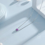 Single Opal Bead Choker Necklace in Sterling Silver, Silver or Gold, White Opal, Blue Opal, Green Opal, Purple Opal