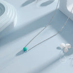 Single Opal Bead Choker Necklace in Sterling Silver, Silver or Gold, White Opal, Blue Opal, Green Opal, Purple Opal