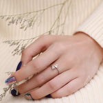 Double Butterfly Open Ring in Sterling Silver, Adjustable, Butterfly Ring, Open Ring, Butterfly CZ Ring
