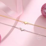 Extra Small Heart Bracelet in Sterling Silver, Small Heart Bracelet, Silver Heart Bracelet