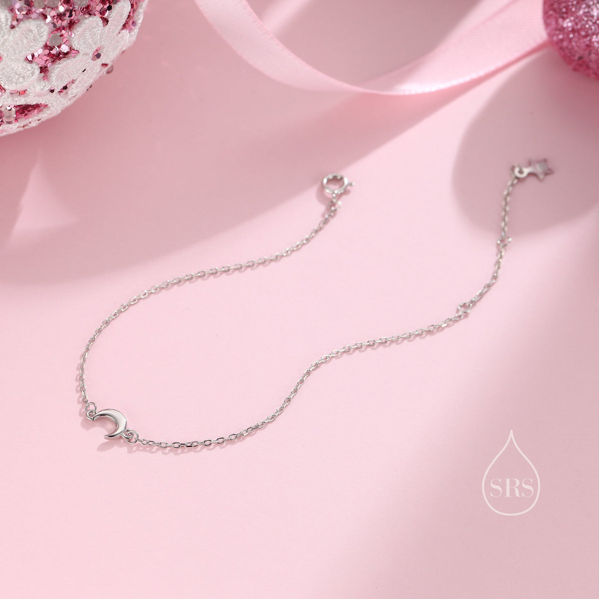 Crescent Moon Charm Bracelet