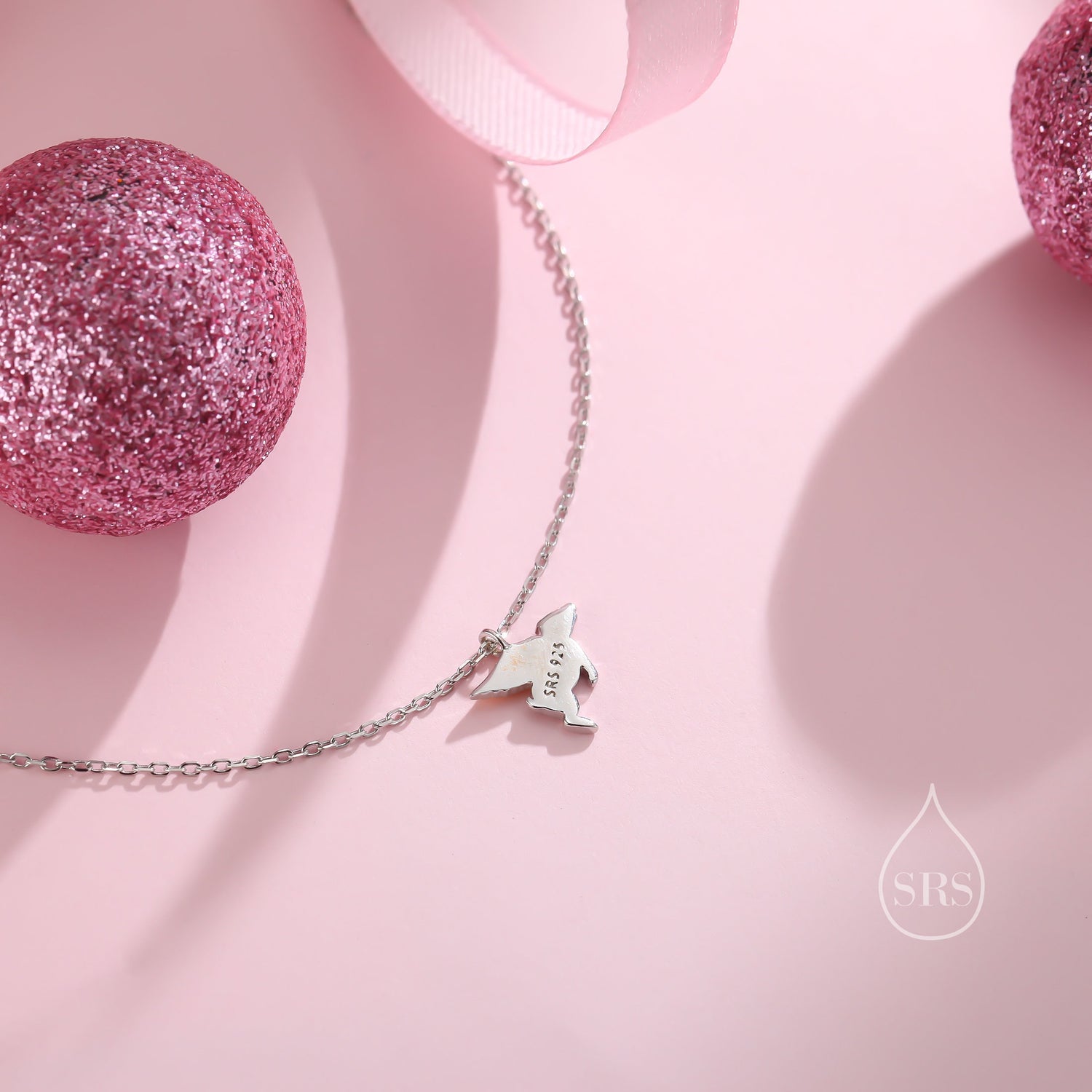 Flying Pig Pendant Necklace in Sterling Silver, Dreams Come True Necklace, Pig Necklace, Pig with Wings Necklace