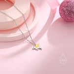 Flying Pig Pendant Necklace in Sterling Silver, Dreams Come True Necklace, Pig Necklace, Pig with Wings Necklace