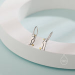 Sterling Silver Puffin Bird Hook Earrings, Puffin Drop Hook Earrings, Dainty Dangle Earrings, Puffin Bird Earrings, Puffin Earrings