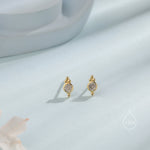 Extra Tiny CZ Crystal with Dot Trio Stud Earrings, Dot Earrings, Sparkly Earrings, Minimalist Extra Small earrings