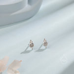 Extra Tiny CZ Crystal with Dot Trio Stud Earrings, Dot Earrings, Sparkly Earrings, Minimalist Extra Small earrings