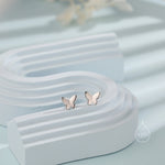 Sterling Silver Butterfly 18G Screw Back Stud Earrings