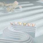 Sterling Silver Butterfly 18G Screw Back Stud Earrings