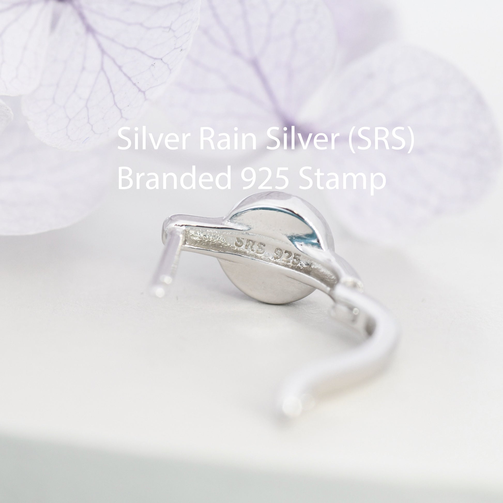 Moonstone Huggie Hoop Earrings in Sterling Silver, 5mm Moonstone Hoops, Moonstone Hoops, Simulated Moonstone Hoops