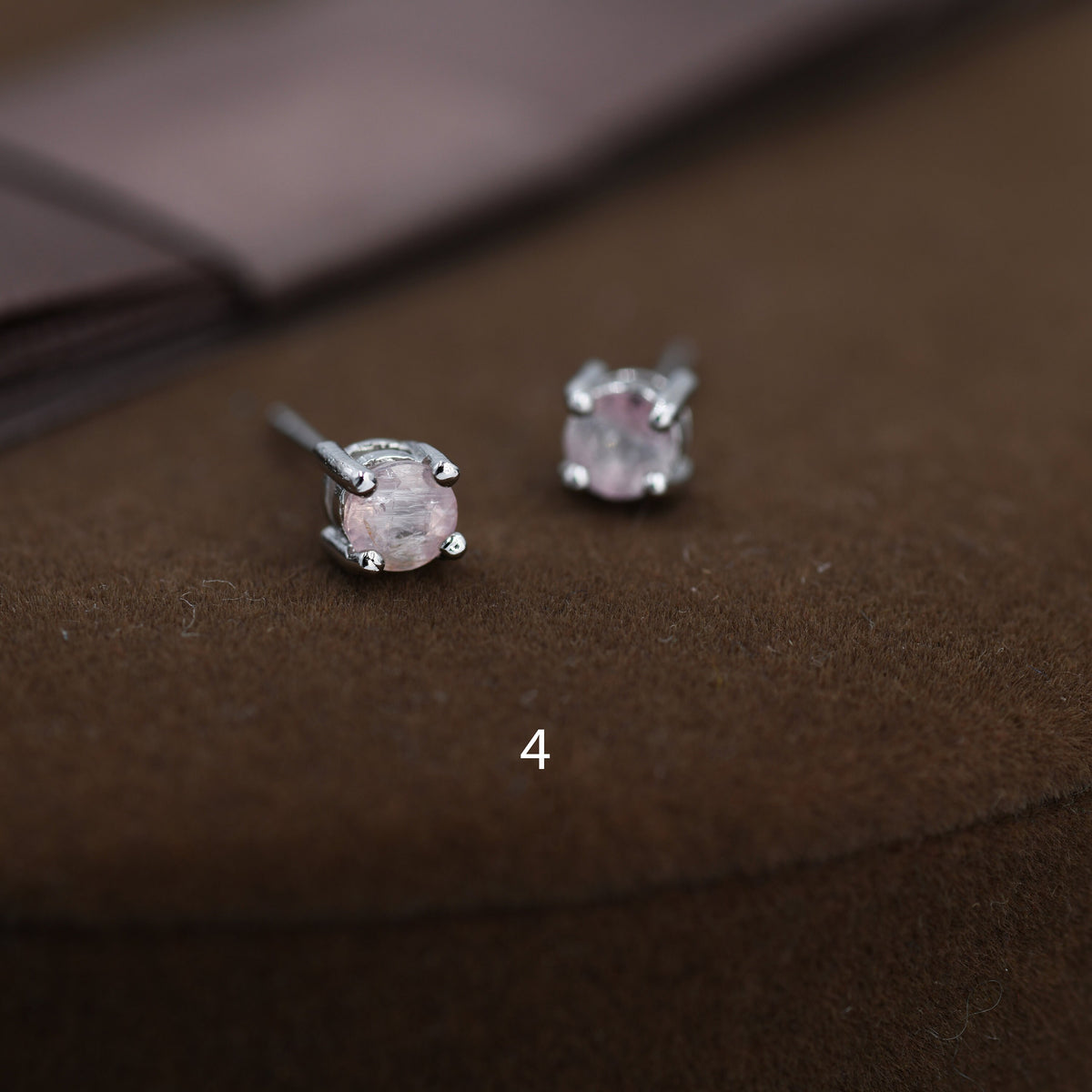 Natural Raw Tourmaline Stone Stud Earrings in Sterling Silver - Genuine Tourmaline Crystal Stud Earrings - Semi Precious Gemstone