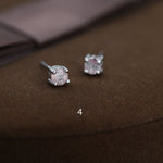 Natural Raw Tourmaline Stone Stud Earrings in Sterling Silver - Genuine Tourmaline Crystal Stud Earrings - Semi Precious Gemstone