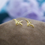 Pterodactyl Studs Pterosaurs Flying Dinosaur Earrings in Sterling Silver - Extra Tiny - Dinosaur Stud - Dino Stud - Cute, Fun, Whimsical