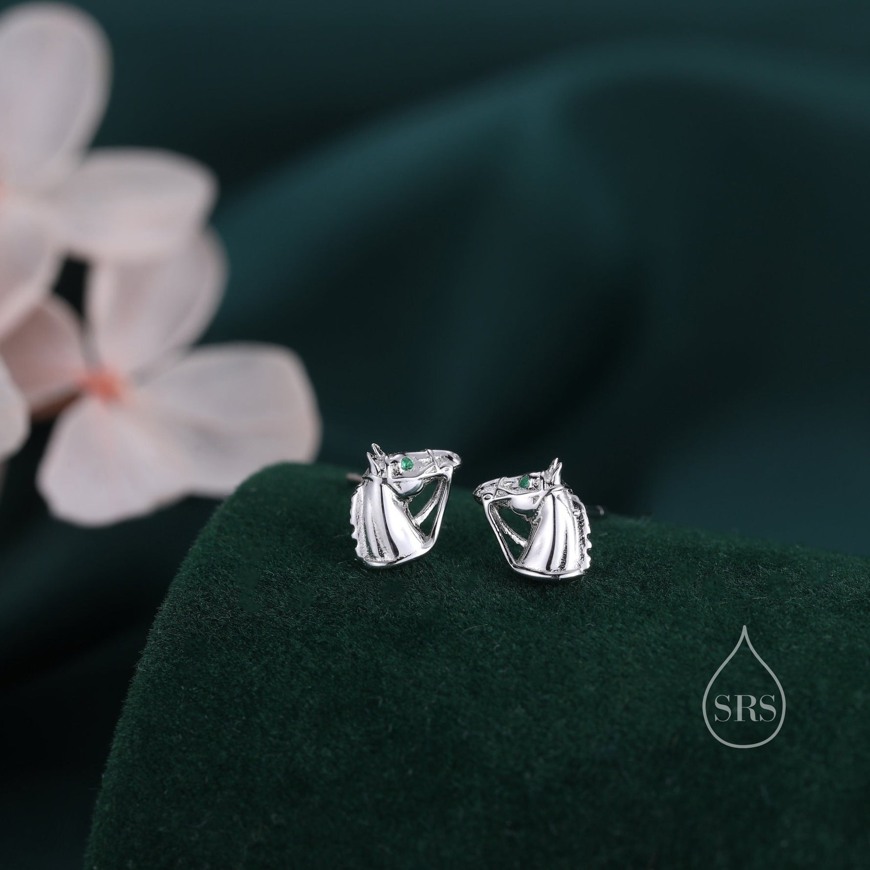 Horse Head Stud Earrings in Sterling Silver, Silver or Gold, Horse Earrings, Horse Stud, Tiny Horse Earrings