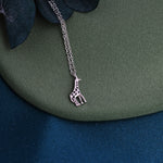 Very Small Giraffe Necklace in Sterling Silver, Adjustable 16'' - 18''; - Cute Quirky and Fun Jewellery, Giraffe Pendant Necklace