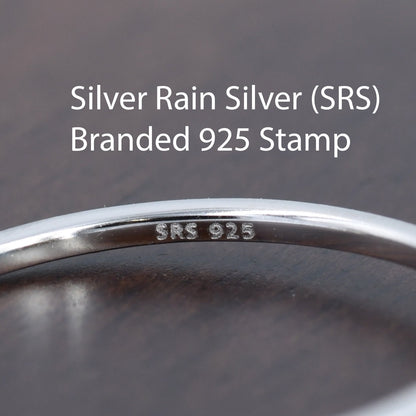 Genuine Black Onyx Ring in Sterling Silver, US 5 - 8, Natural Black Onyx Ring, 6mm Black Onyx Ring