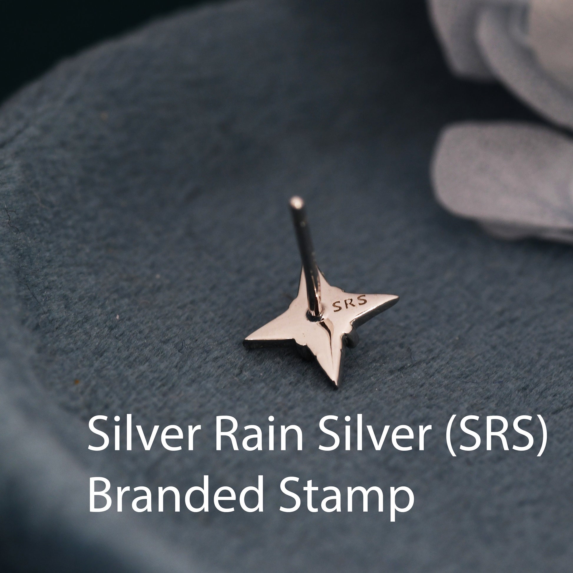 White Opal Star Stud Earrings in Sterling Silver, Silver or Gold, Four Point Star Opal Earrings, Stacking Earrings