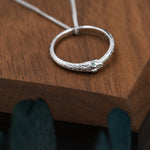 Ouroboros Snake Ring Holder Necklace