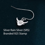 Dangling Highland Cow Drop Earrings in Sterling Silver, Silver or Gold or Rose Gold, Highland Cow Earrings, Cow Hook Earrings, Scottish