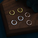 Crumbled Foil Effect Hoop Earrings, 6mm or 8mm, Silver, Gold or Rose Gold, Foil Earrings, Organic Shape Hoops, Hammered Hoops