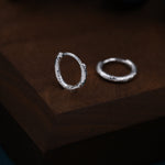 Crumbled Foil Effect Hoop Earrings, 6mm or 8mm, Silver, Gold or Rose Gold, Foil Earrings, Organic Shape Hoops, Hammered Hoops