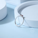 Natural Red Garnet Droplet Ring in Sterling Silver, 4x6mm, Prong Set Pear Cut, Adjustable Size, Genuine Garnet Ring, January Birthstone