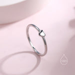 Extra Tiny Heart Ring in Sterling Silver, Silver Heart Ring in US 5 - 8? Sweet Heart Ring, Extra Small Heart Ring