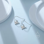 Highland Cow Drop Dangling Earrings in Sterling Silver, Silver or Gold or Rose Gold, Highland Cow Earrings, Cow Hook Earrings, Scottish