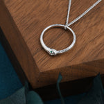Ouroboros Snake Ring Holder Necklace